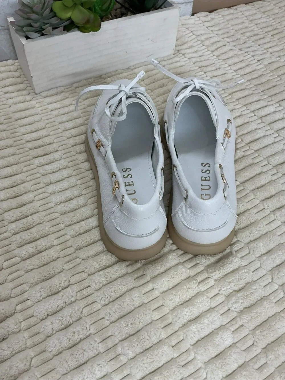 Guess Women's White Loafers Shoes Size 10 M